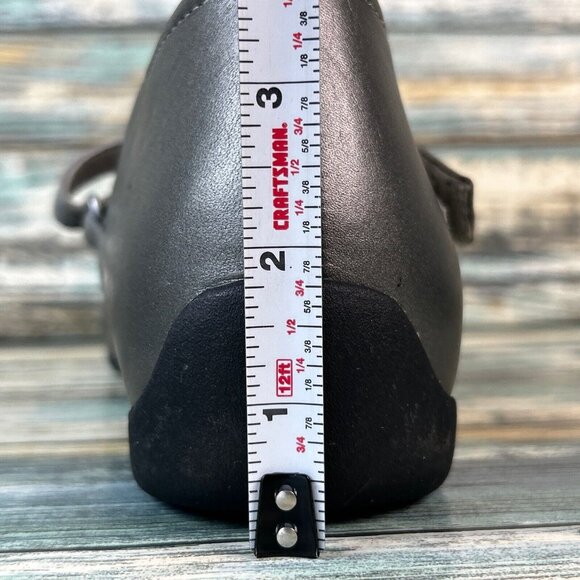 Ziera Mary Janes Womens Size 9/39.5 Gray Leather Adjustable Strap Wedge Shoes - Picture 12 of 14